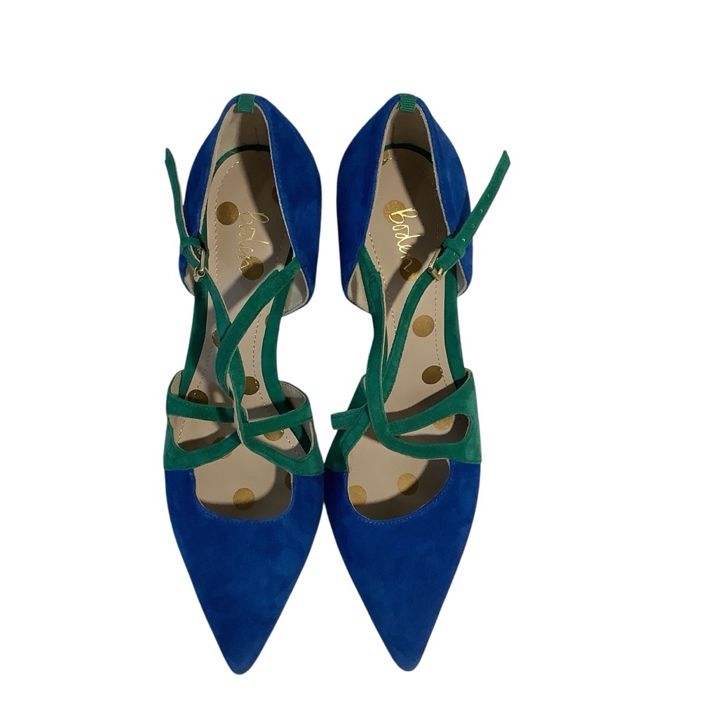 Boden Suede Color Block Strappy Heels - Picture 3 of 8